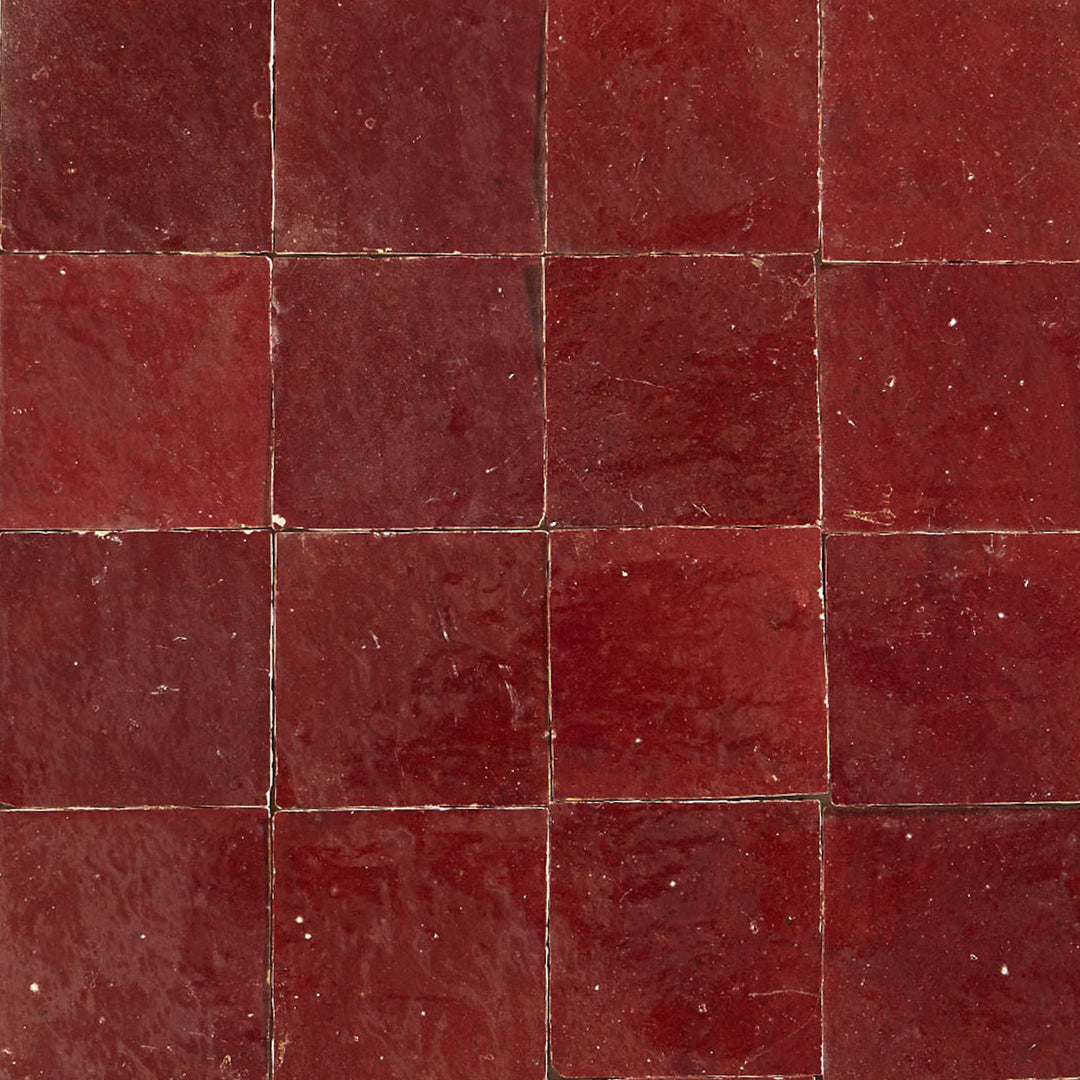 Azulejo de muestra Zellige Burdeos