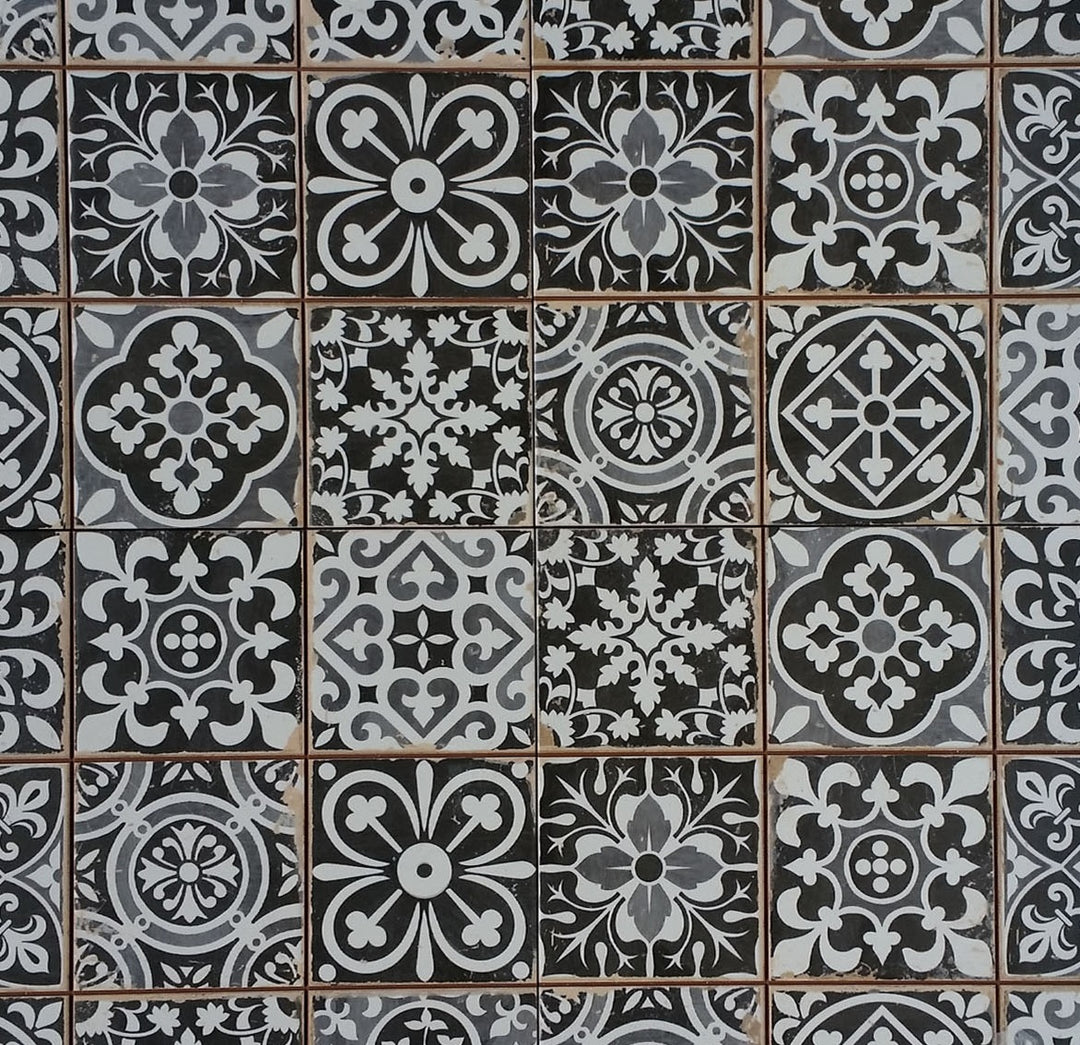 Azulejos marroquíes Rahel Patchwork negro