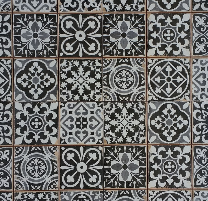 Azulejos marroquíes Rahel Patchwork negro