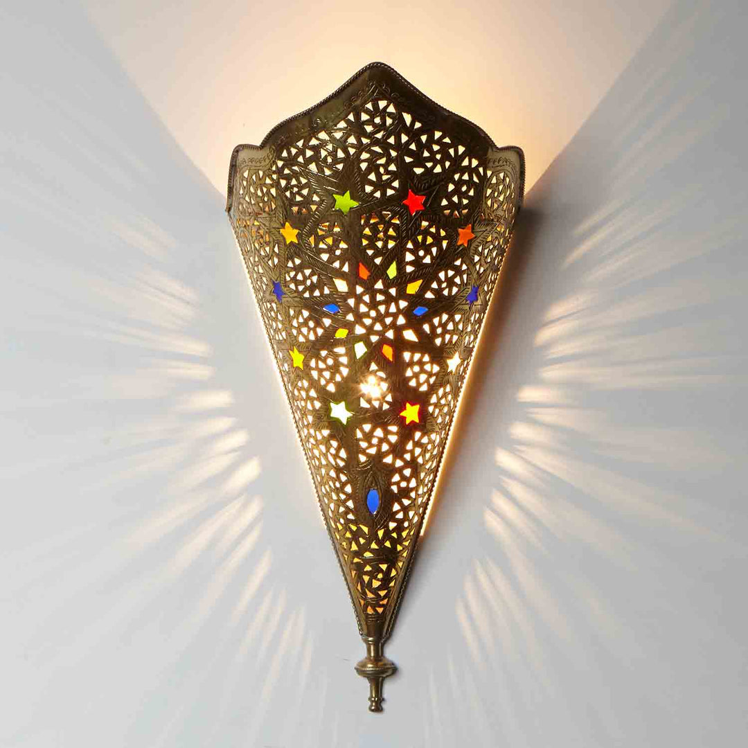 Lámpara de pared de latón Rahma