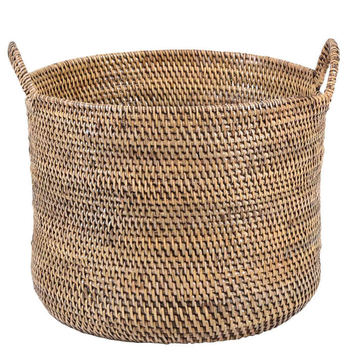 Cesta de ratán Elie marrón con asa