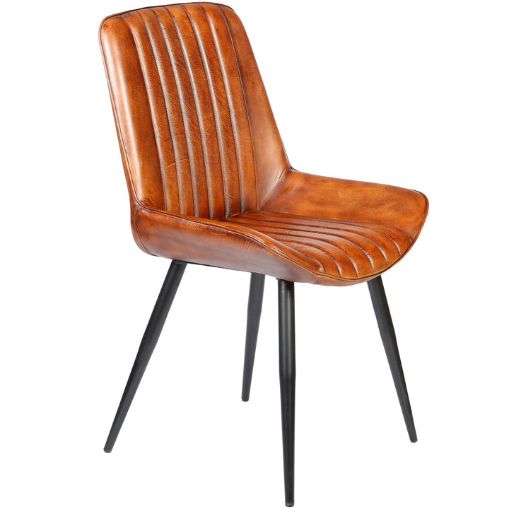 Silla de comedor de cuero