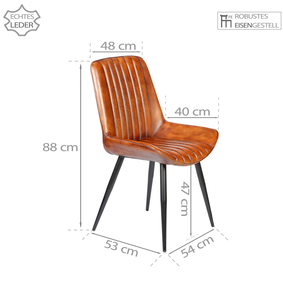 Silla de comedor de cuero