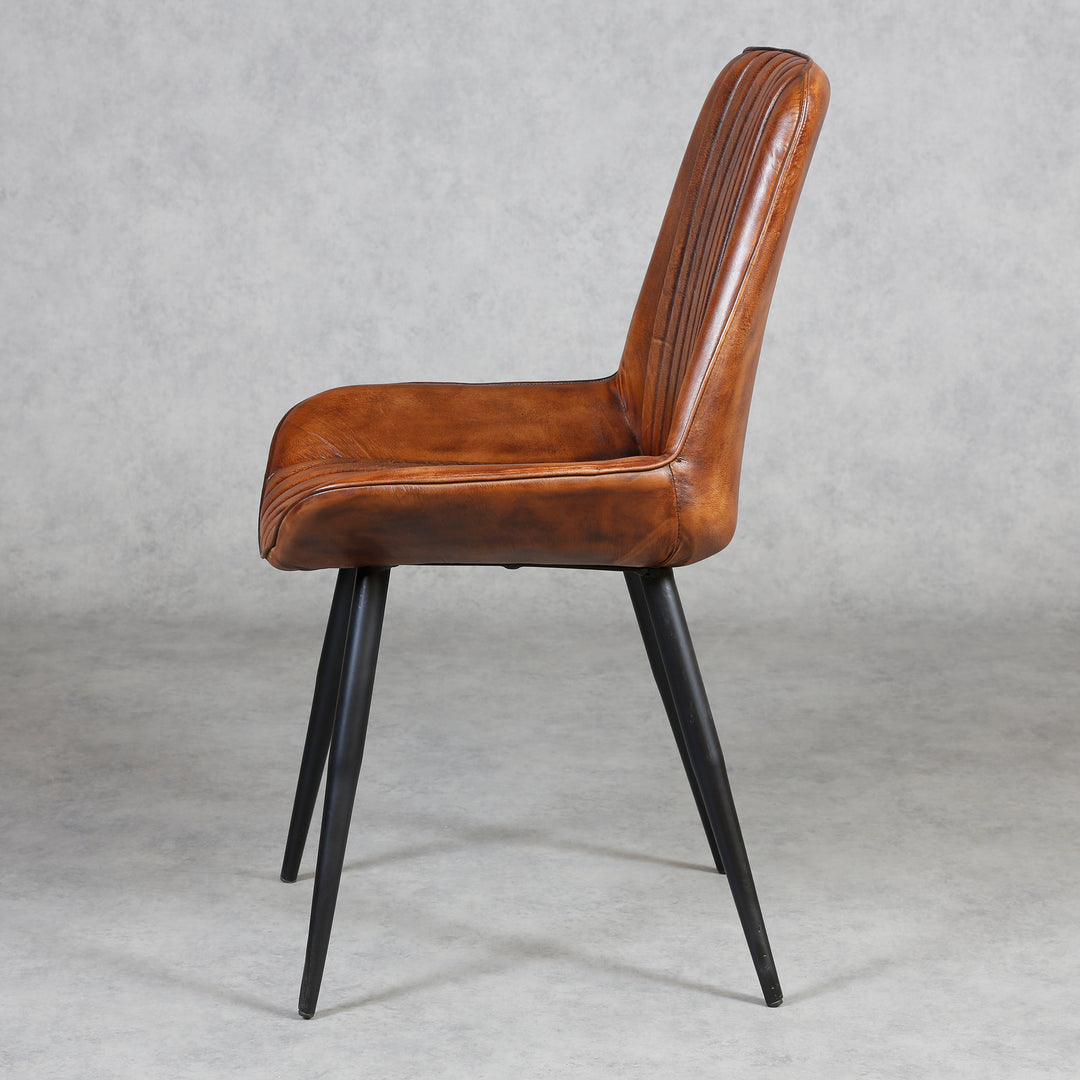 Silla de comedor de cuero