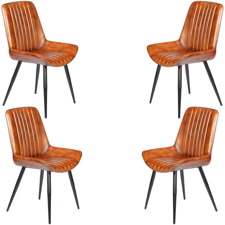 Silla de comedor de cuero
