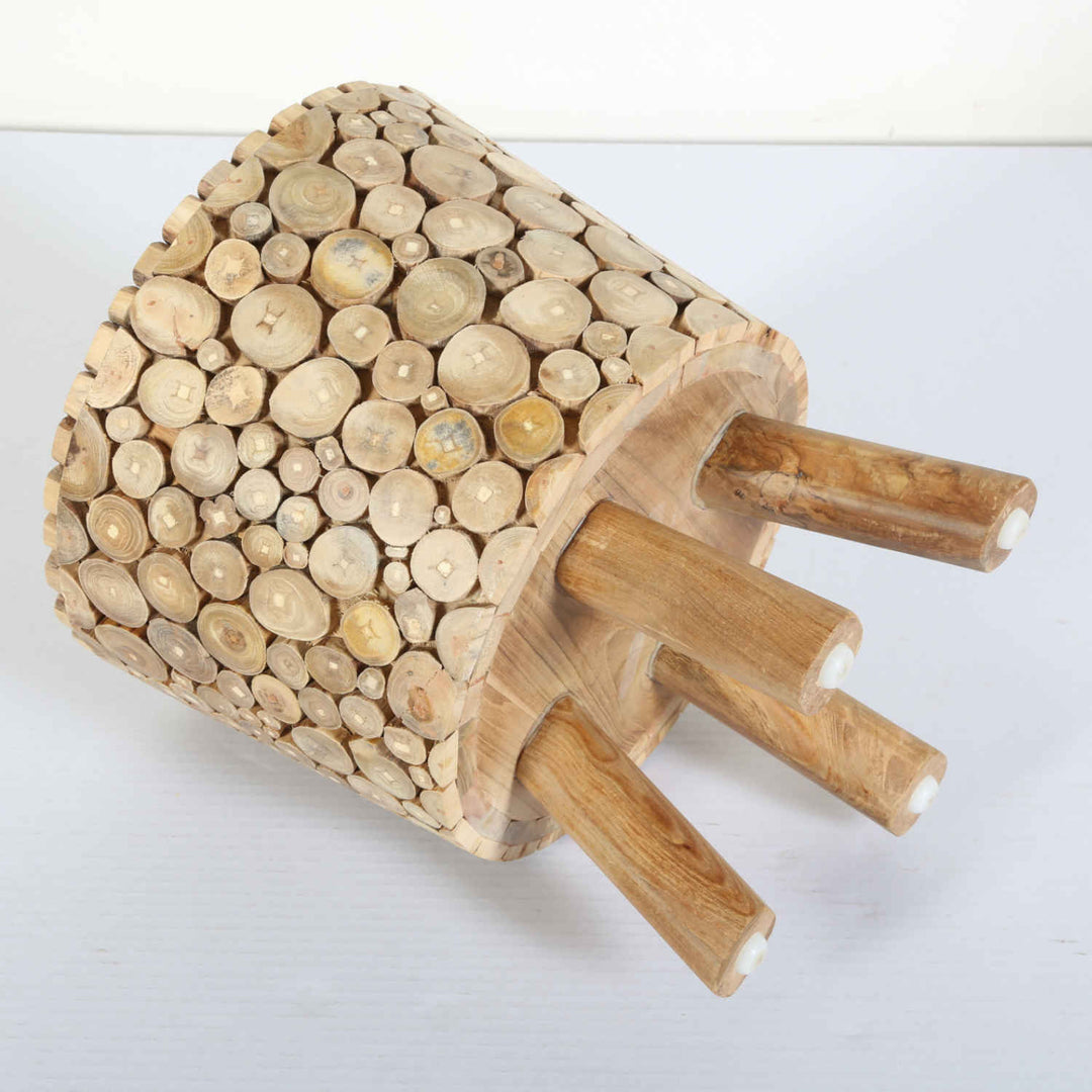 Taburete de madera de teca Merida