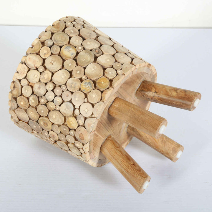 Taburete de madera de teca Merida