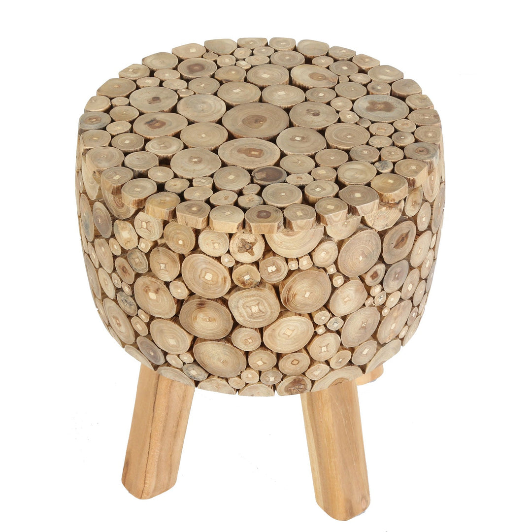 Taburete de madera de teca Samira