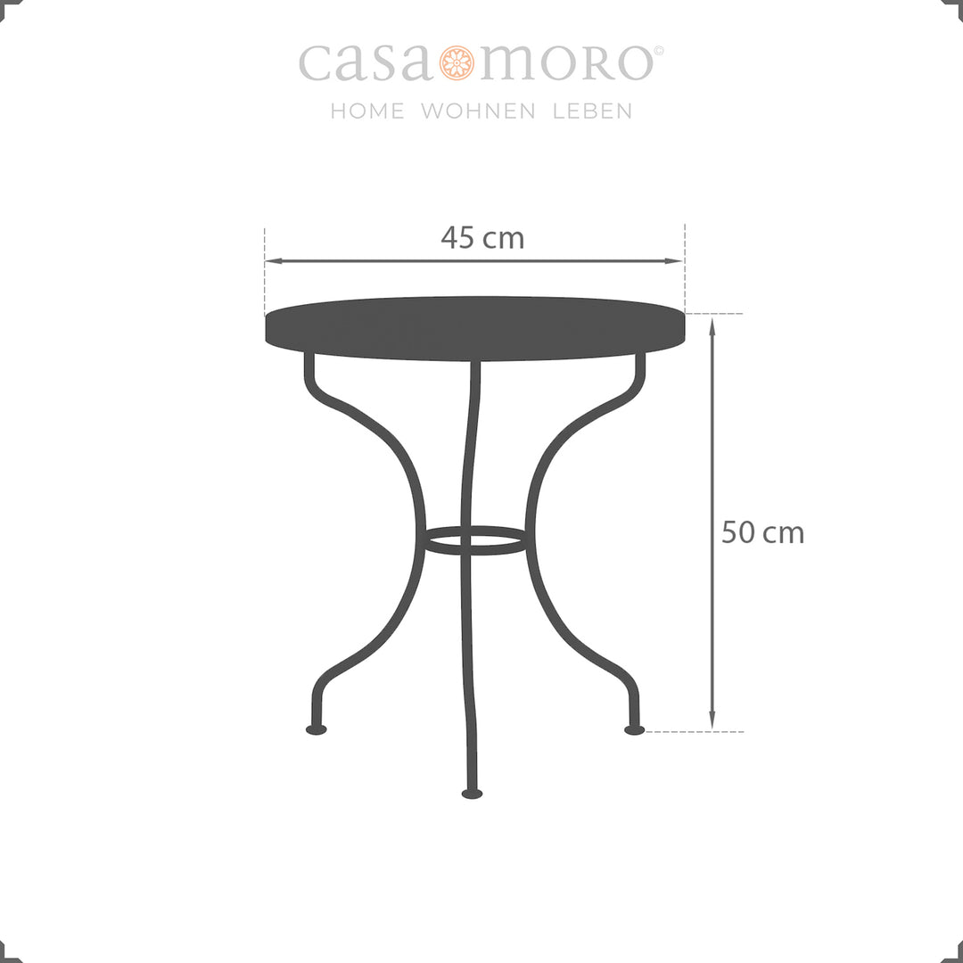 Mosaiktisch mit farbenfrohem Zellige-Muster in Türkis, Smaragd und Elfenbein für Balkon oder Wohnzimmer