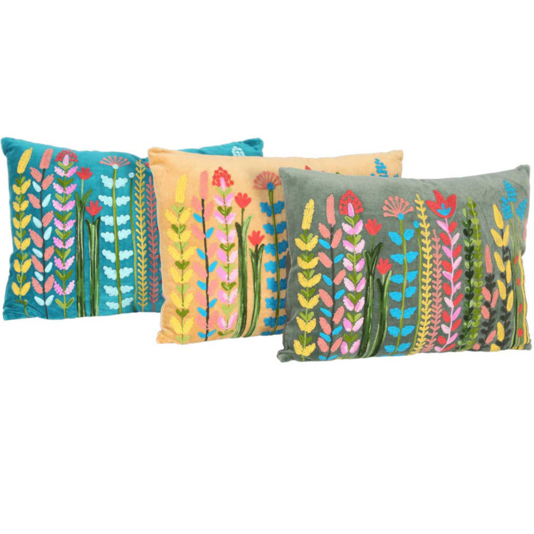 Cojín de terciopelo boho Santa
