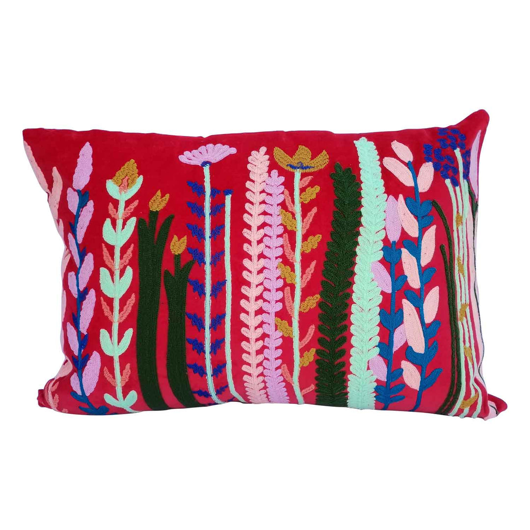 Cojín de terciopelo boho Santa