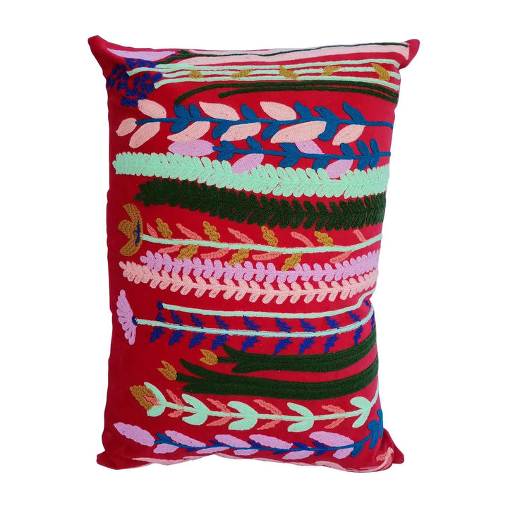 Cojín de terciopelo boho Santa