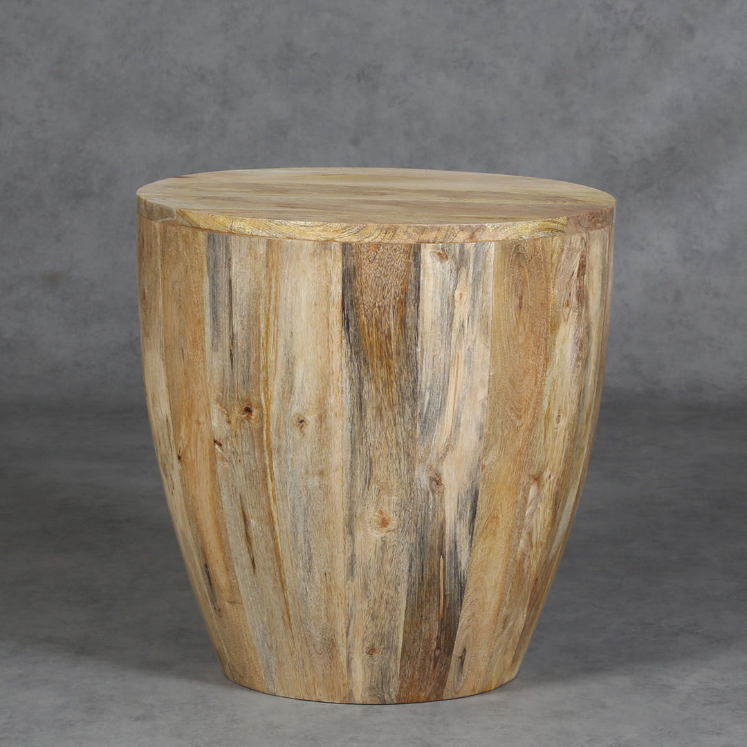 Mesa de centro Torino redonda de madera maciza