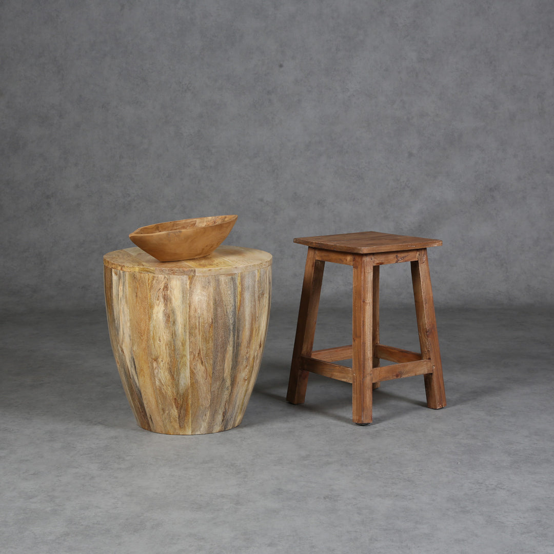 Mesa de centro Torino redonda de madera maciza