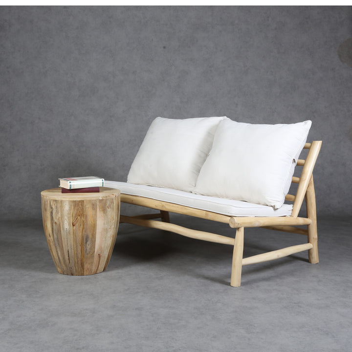 Mesa de centro Torino redonda de madera maciza