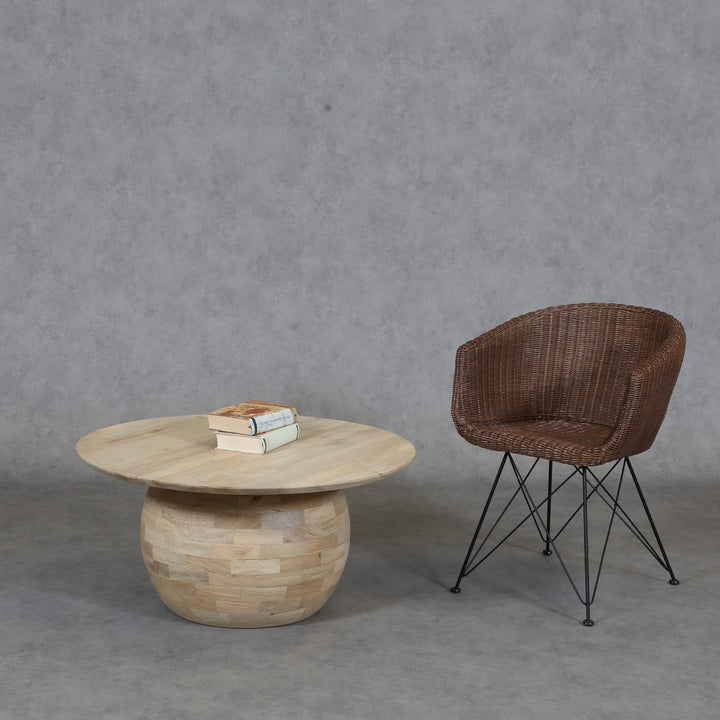 Mesa de centro de madera maciza Hajar