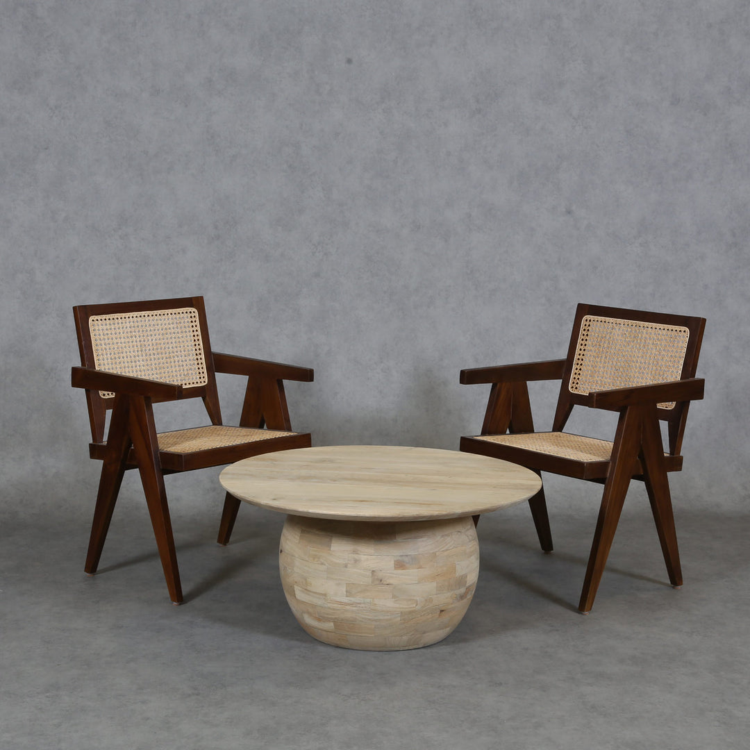 Mesa de centro de madera maciza Hajar