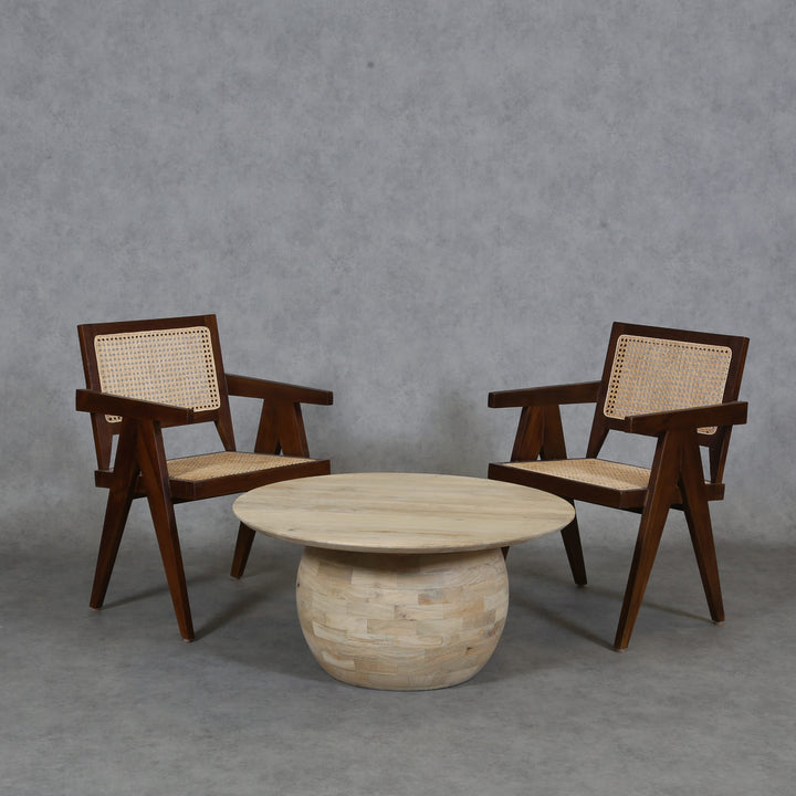 Mesa de centro de madera maciza Hajar
