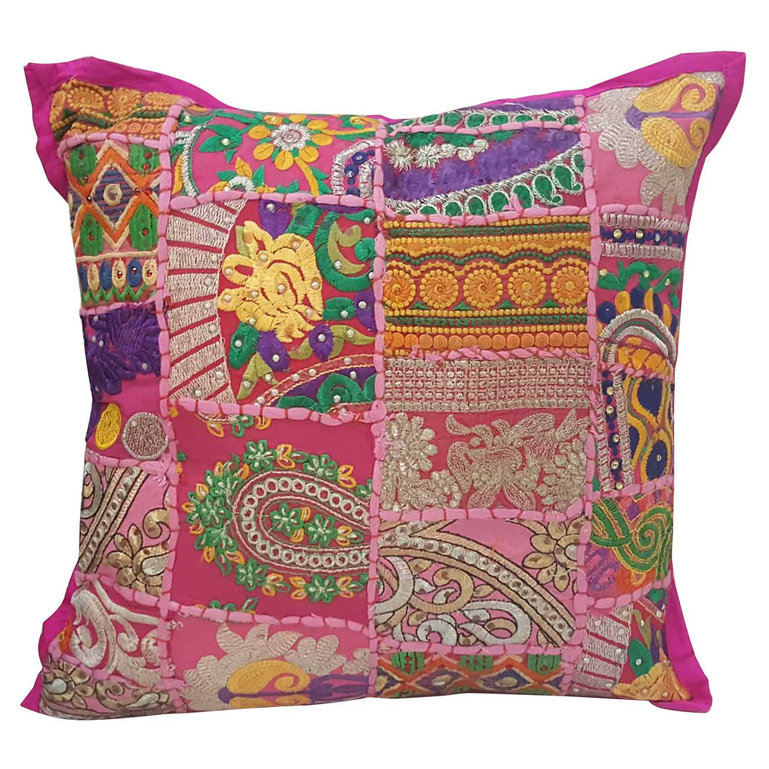 Cojín patchwork indio Mar