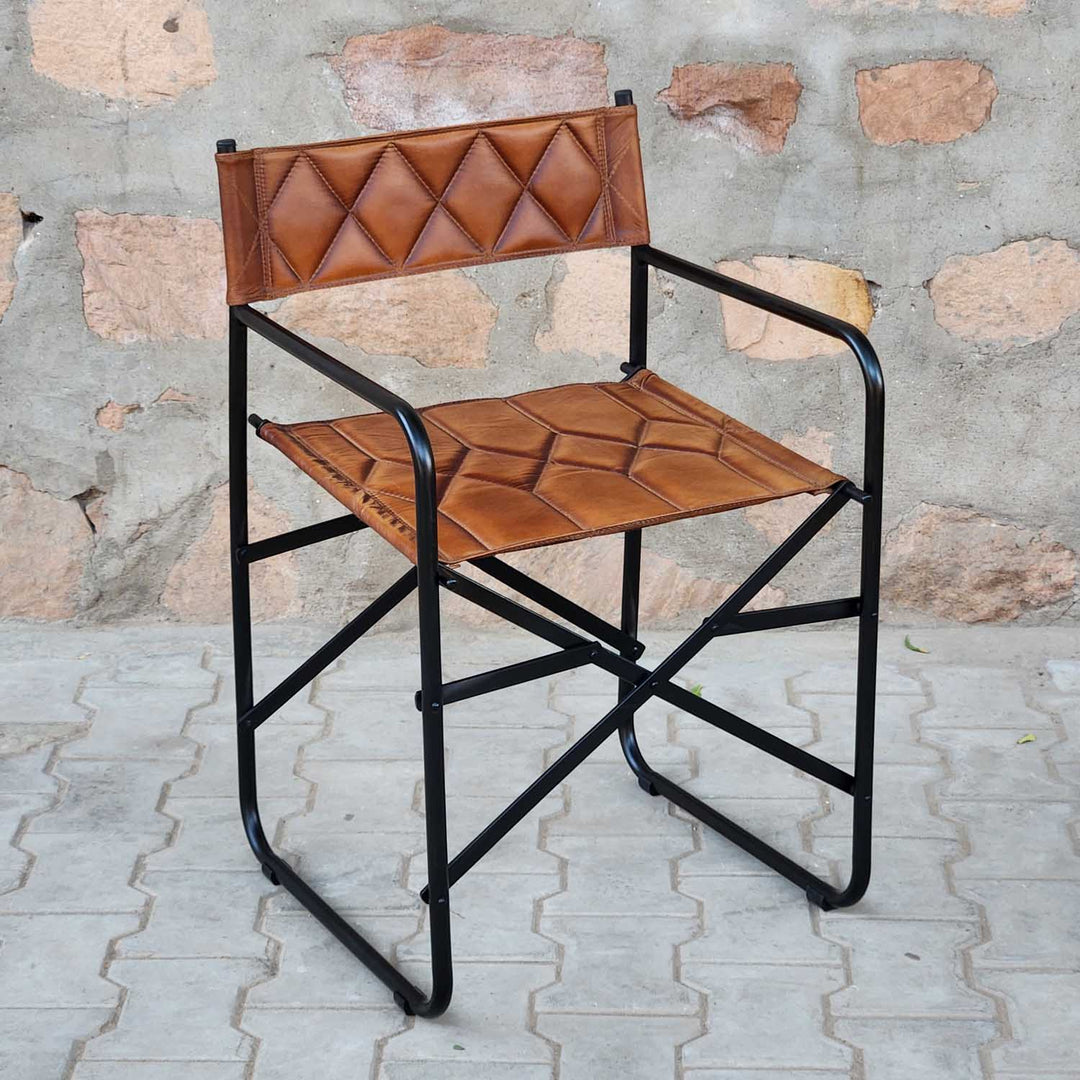 Silla de director de cuero Riccardo