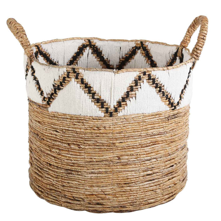 Cesta trenzada Raja con borde