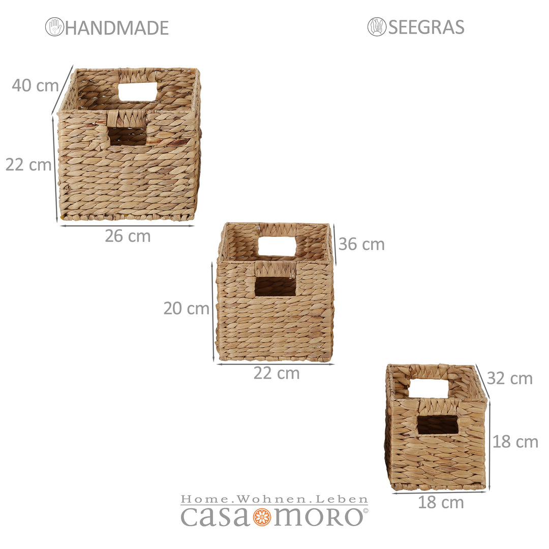Caja de almacenamiento, juego de 3 unidades Tatia