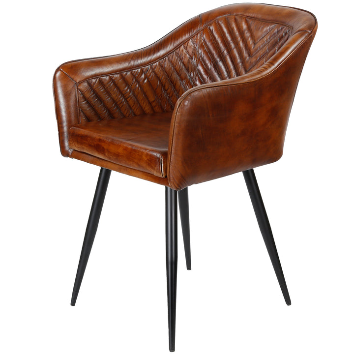 Sillón de cuero marrón