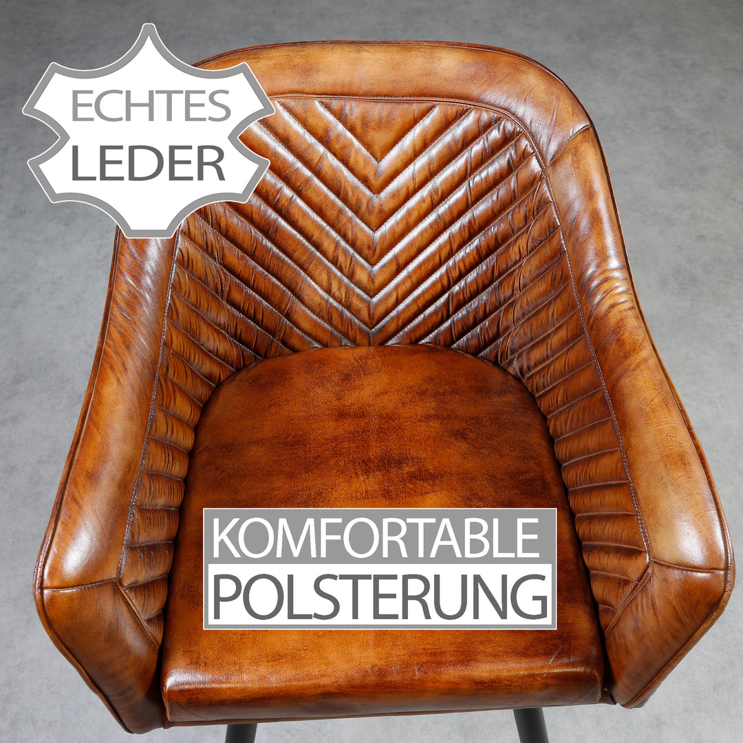 Sillón de cuero marrón