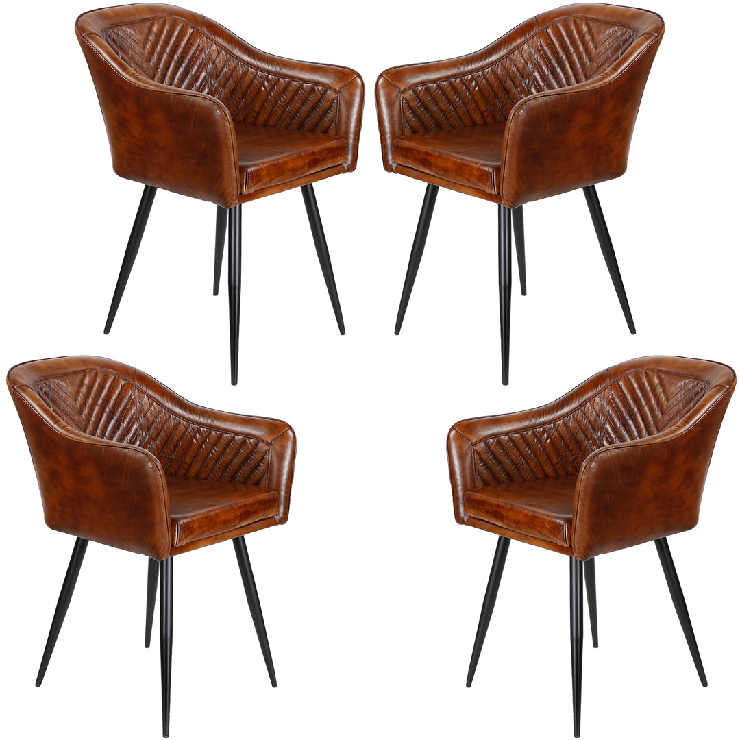 Sillón de cuero marrón