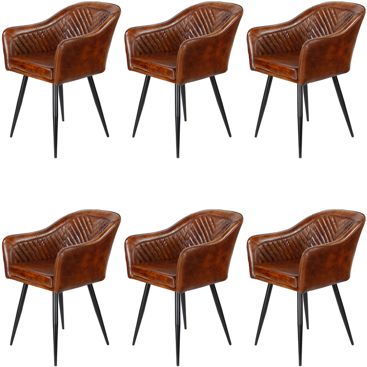 Sillón de cuero marrón
