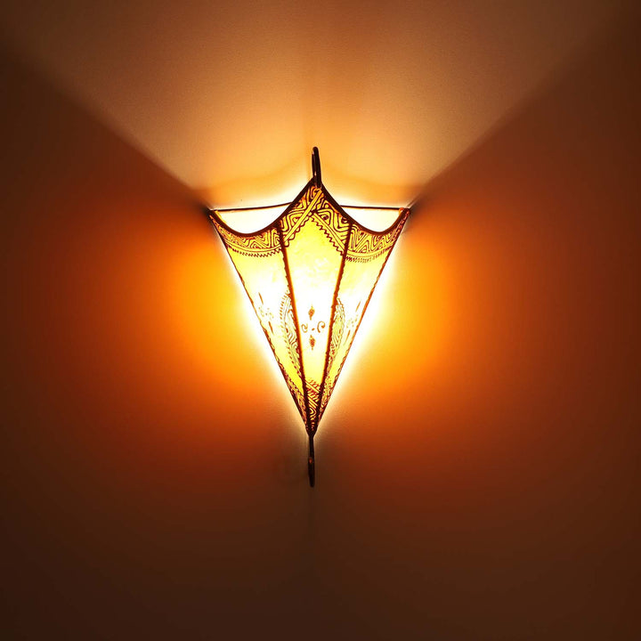 Lámpara de pared marroquí de cuero Mouna
