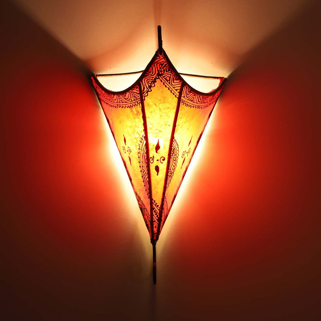 Lámpara de pared marroquí de cuero Mouna