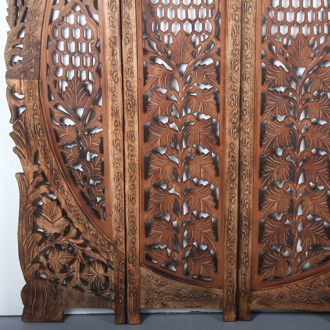 Biombo indio de madera Rana