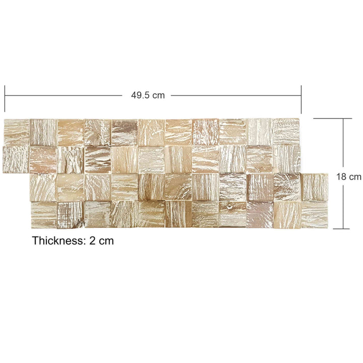 Revestimiento de madera para paredes White Washed Cube