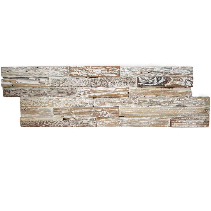 Revestimiento de madera para paredes White Washed Coral