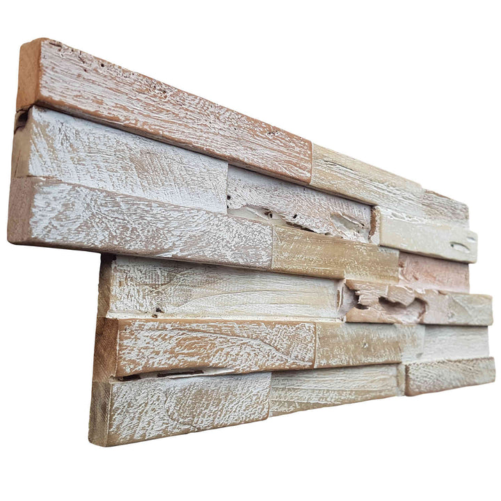 Revestimiento de madera para paredes White Washed Coral