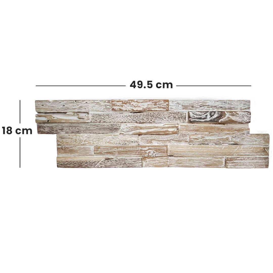 Revestimiento de madera para paredes White Washed Coral