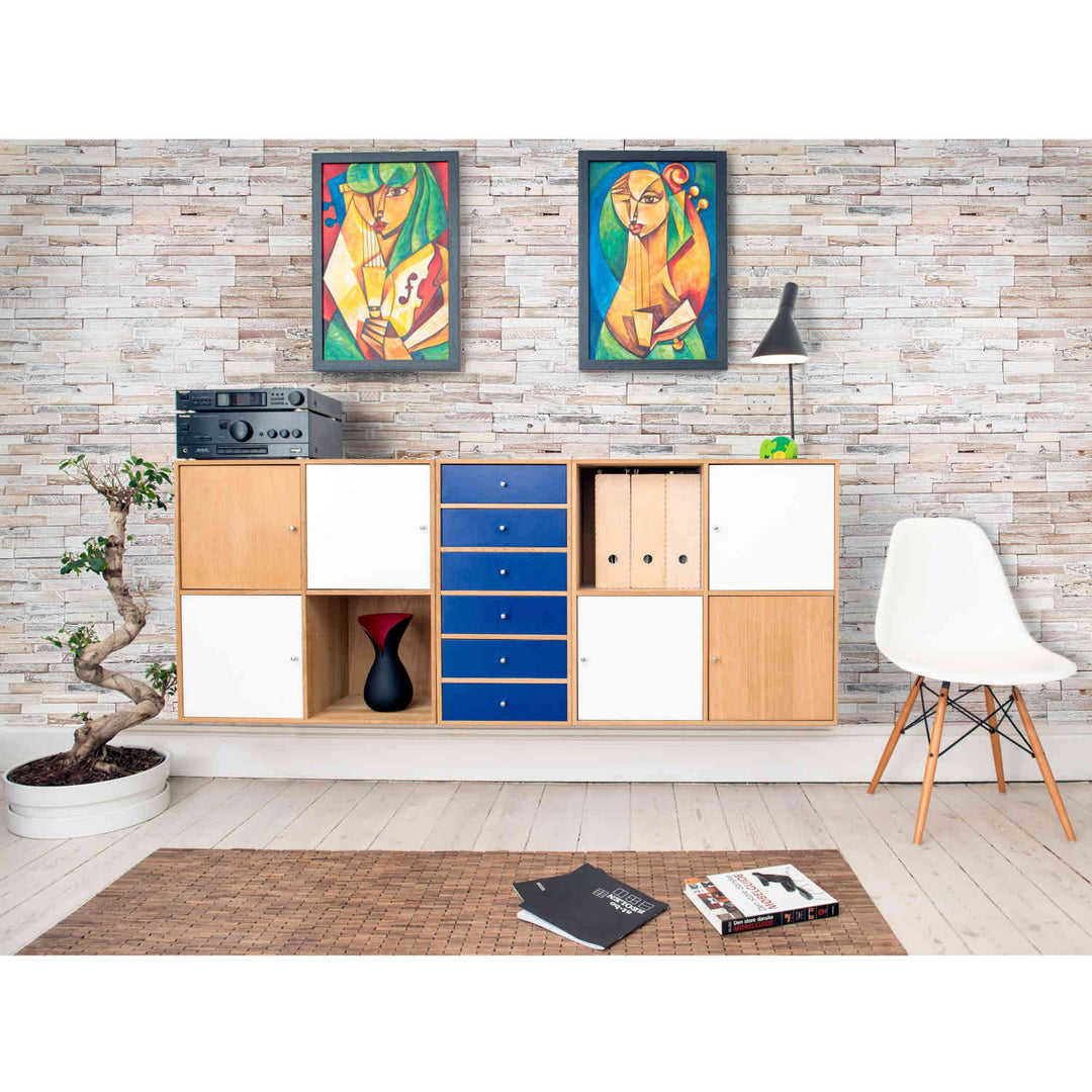 Revestimiento de madera para paredes White Washed Coral