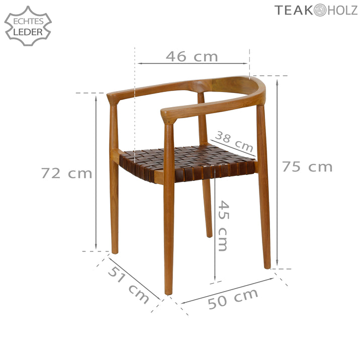 Silla de cuero para comedor
