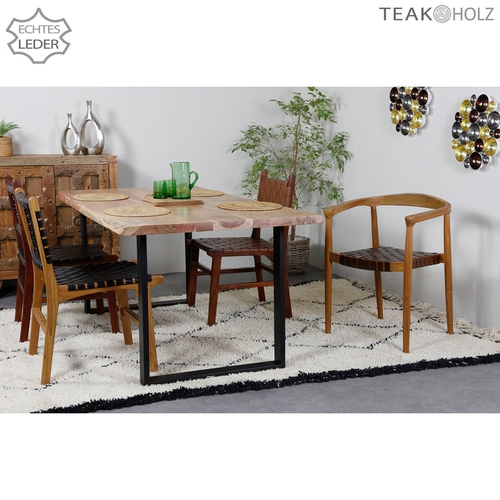 Silla de cuero para comedor