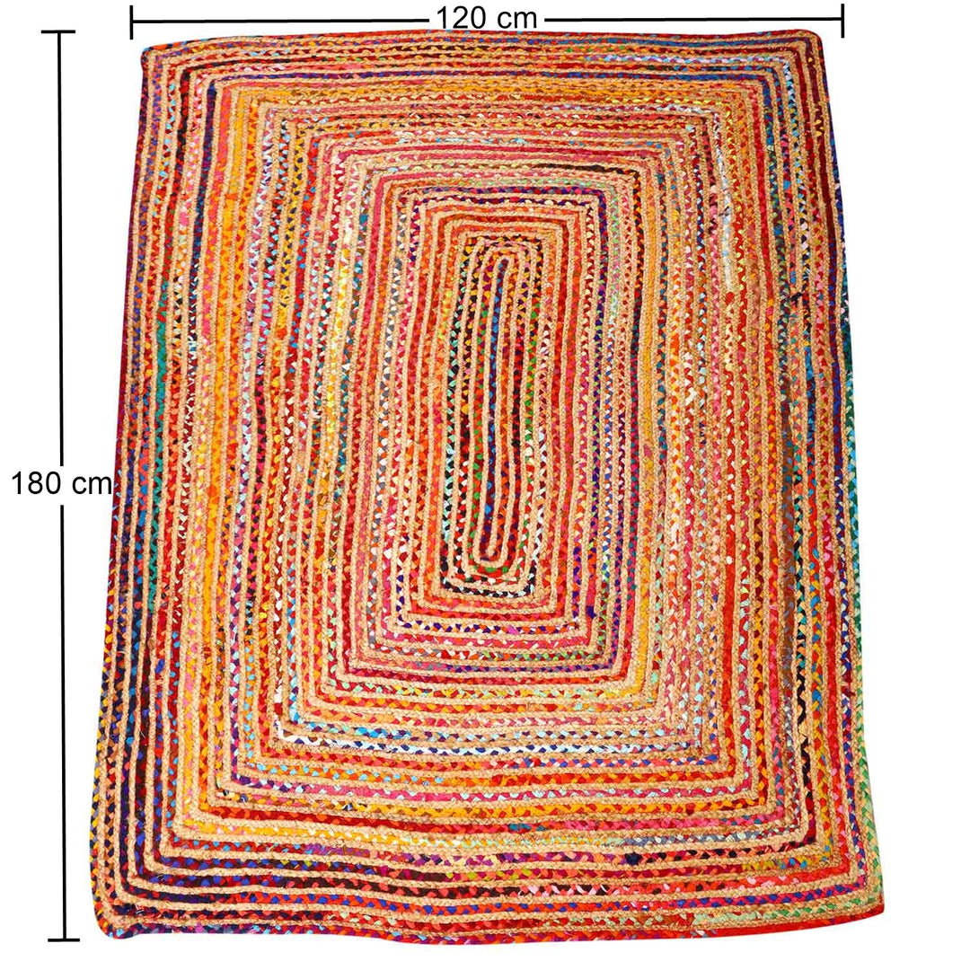 Alfombra de yute Esha multicolor