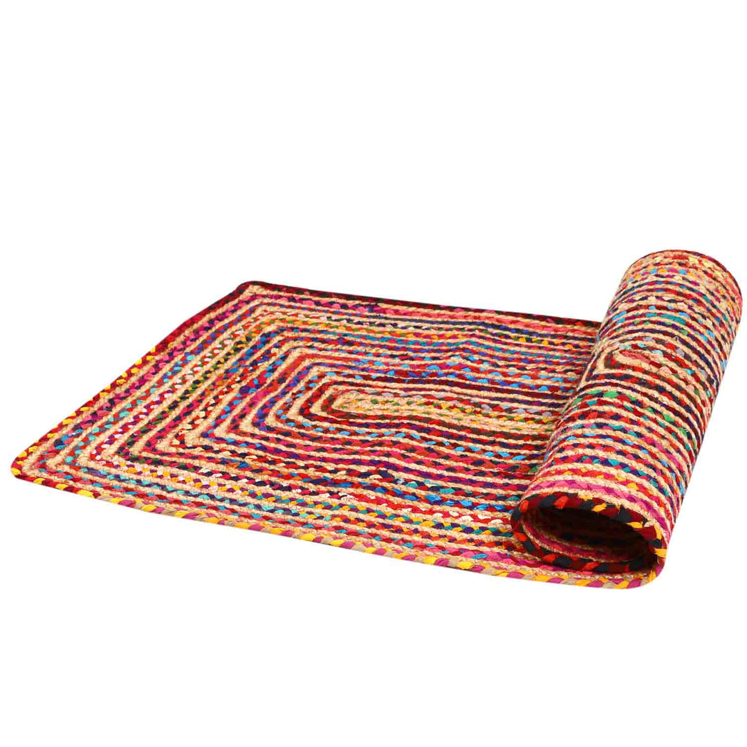 Alfombra de yute Esha multicolor
