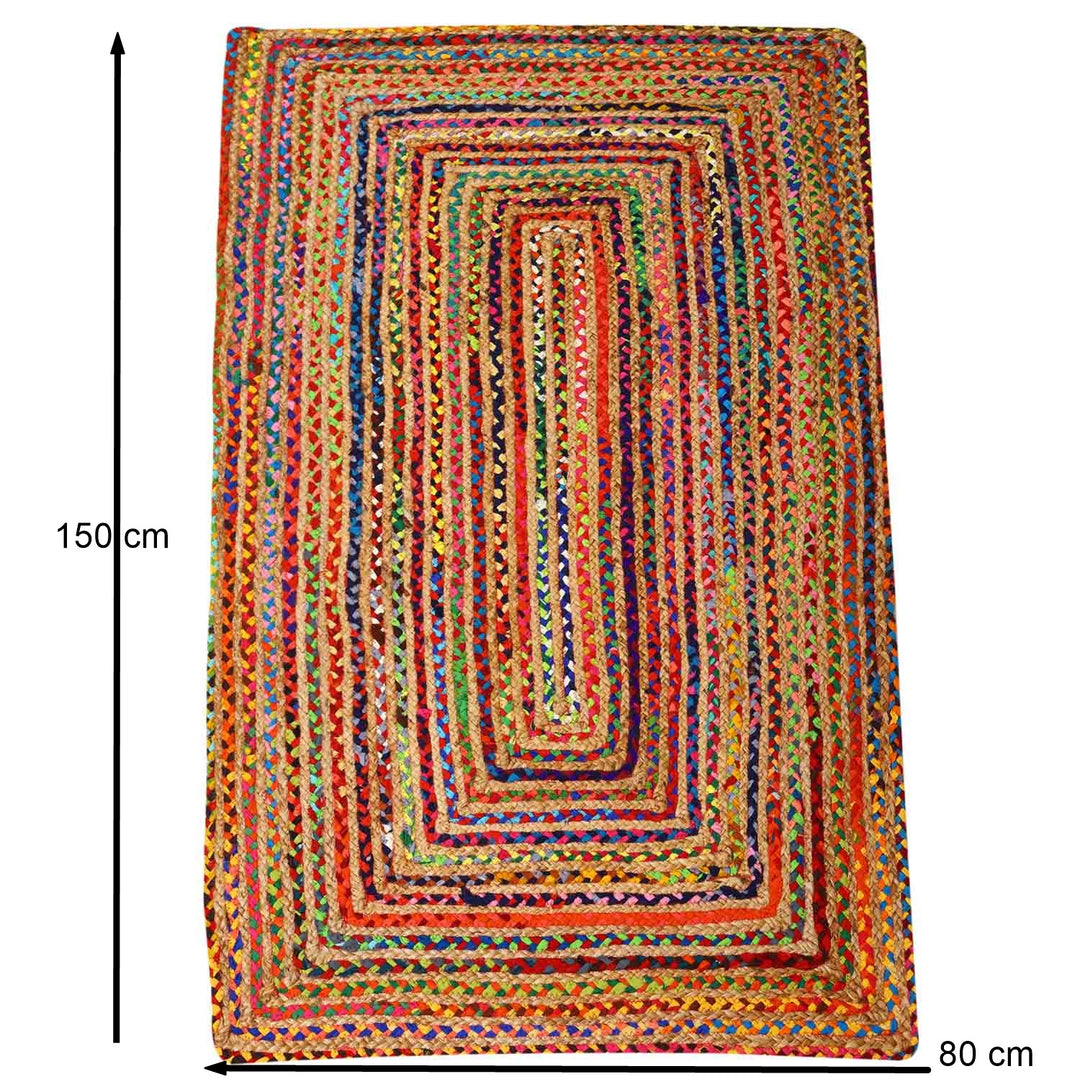 Alfombra de yute Esha multicolor