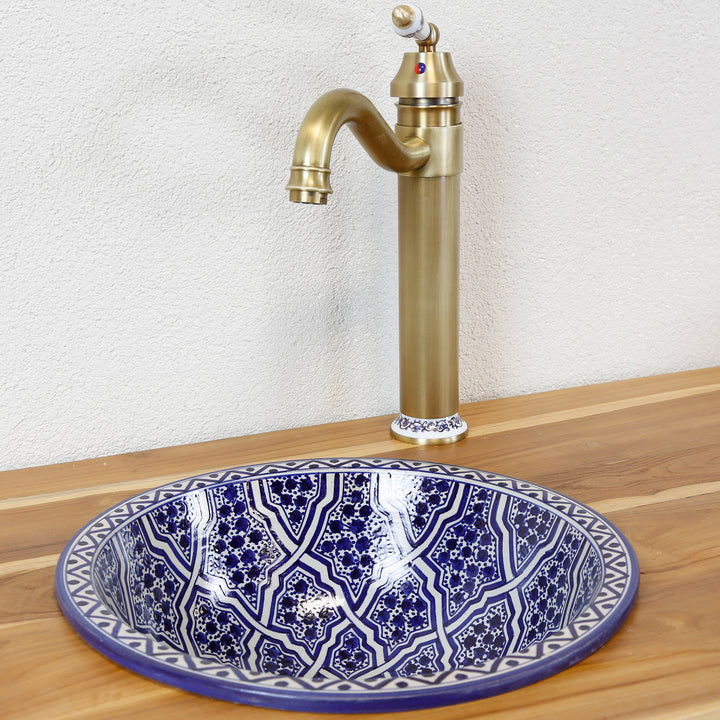 Lavabo pintado a mano