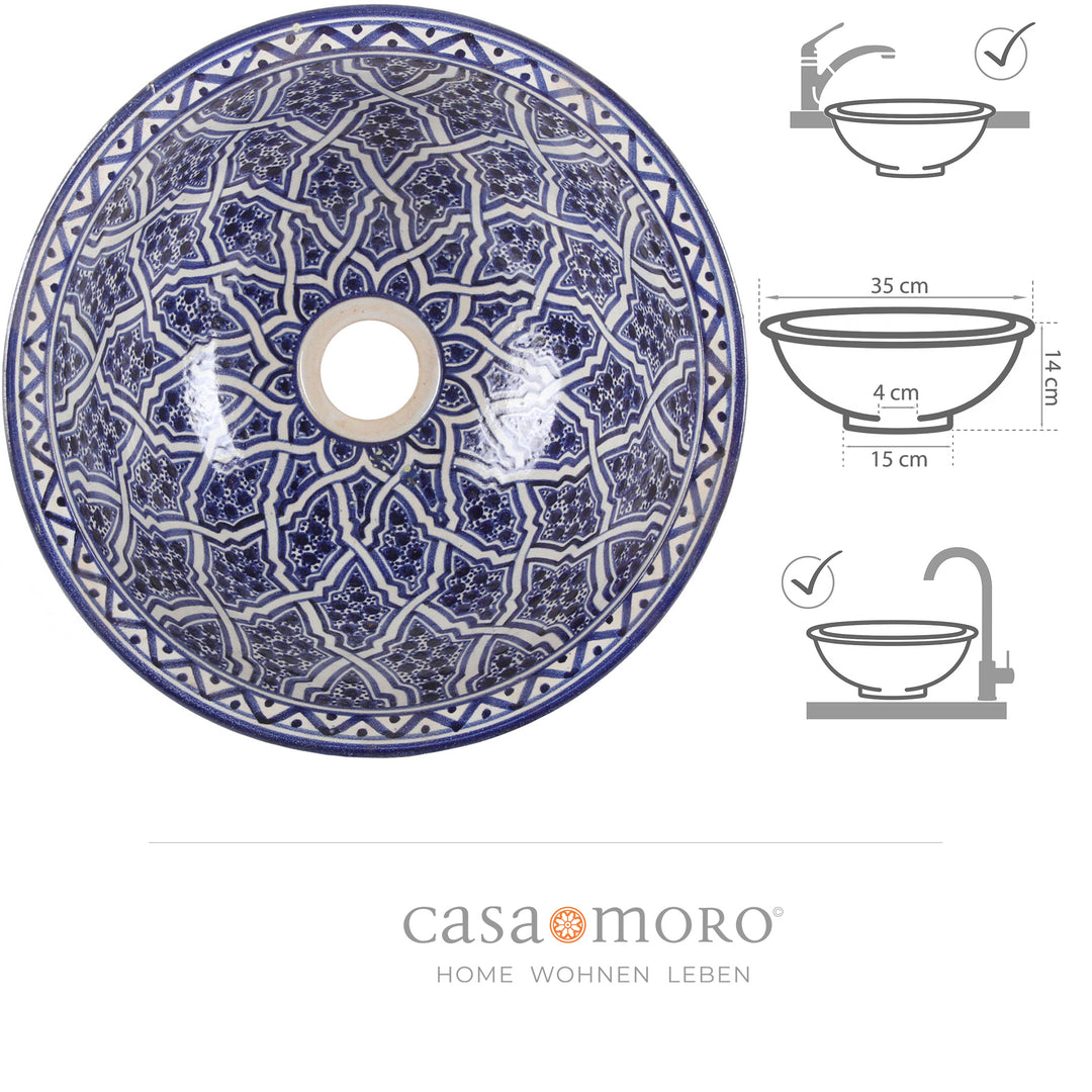 Lavabo pintado a mano