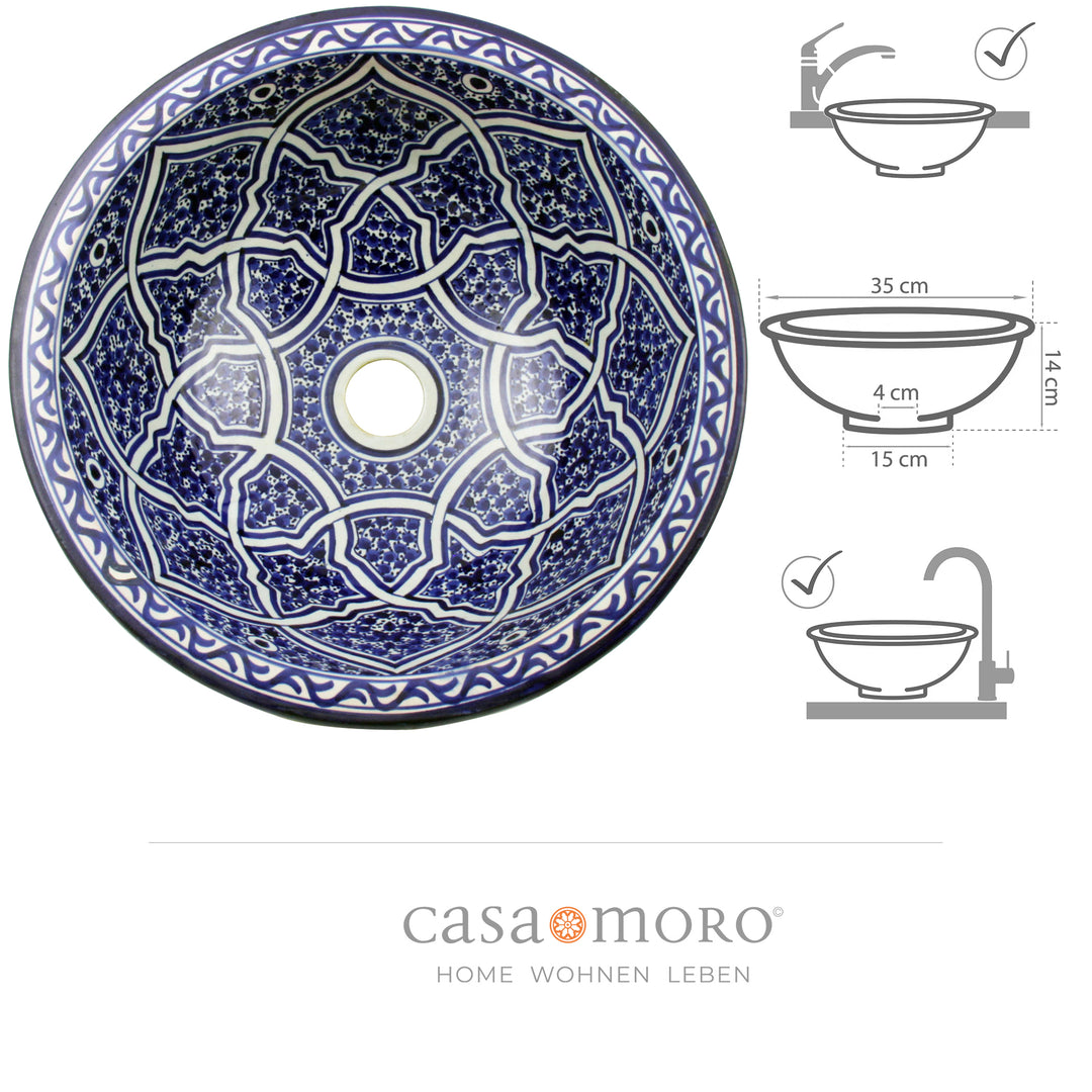 Lavabo pintado a mano