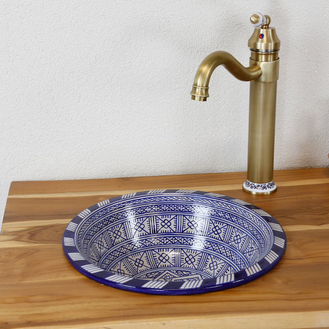 Lavabo sobre encimera redondo
