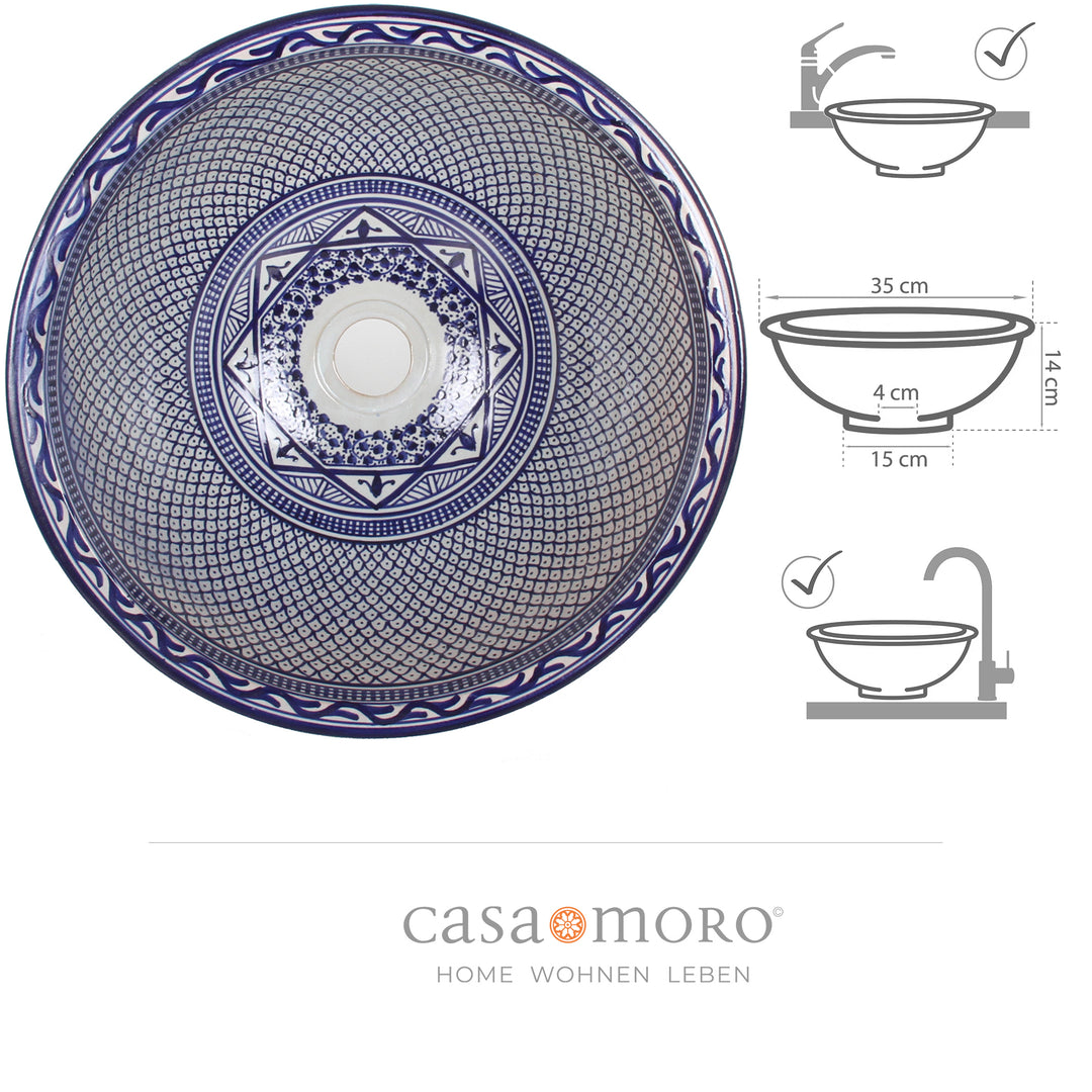 Lavabo sobre encimera para el baño de invitados