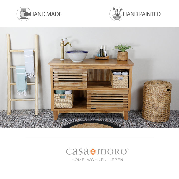 Lavabo sobre encimera para el baño de invitados