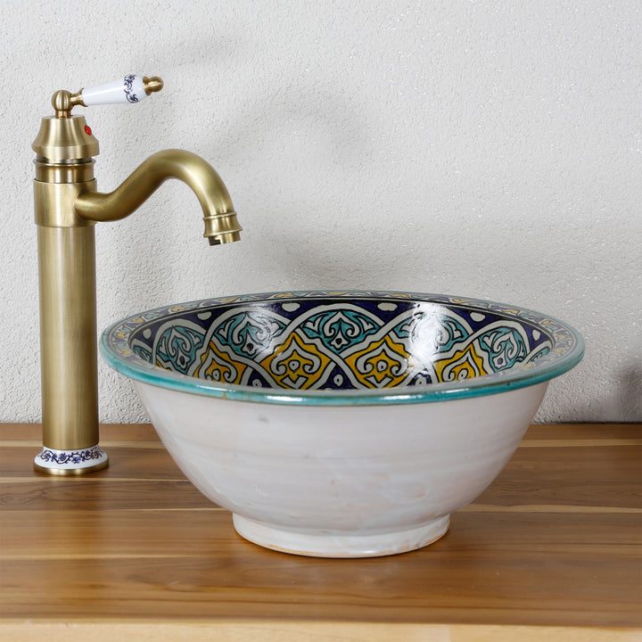 Lavabo sobre encimera redondo